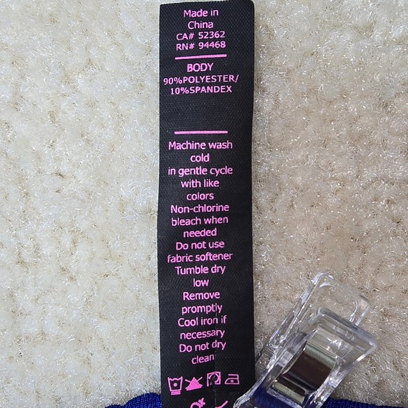 Betsey Johnson Performance Royal Blue Long Sleeve Athletic Top Women's - Picture 6 of 6